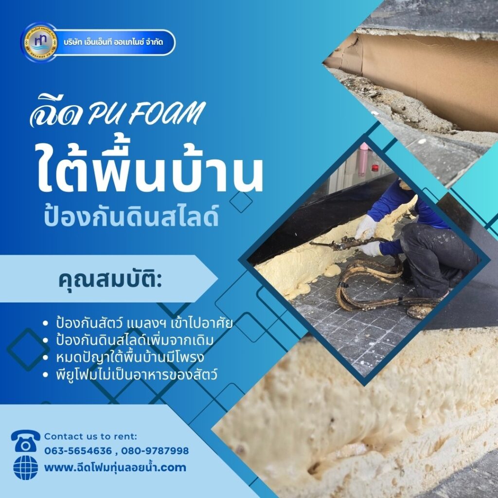 ผลงาน : งานฉีดพียูโฟมใต้พื้นบ้าน
สถานที่ : พระราม9
พื้นบ้านมีโพรง ดินสไลส์ ใต้บ้... 8 475276108 1160856539375818 7088417111658203168 n